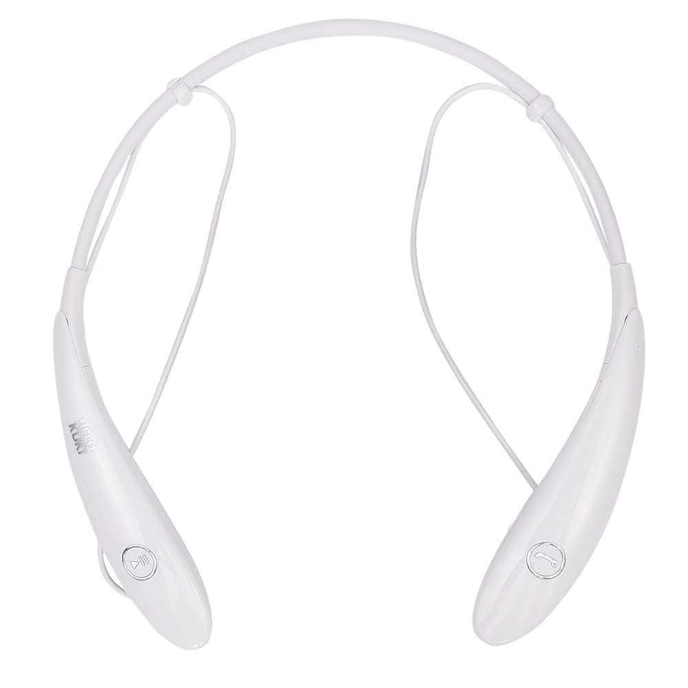 Helo Kuki Wireless Bluetooth Fitness Headphones with Microphone, White