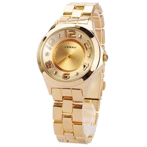 2014 New Arrival Sinobi Golden Japan Move Luxury Men's Wrist Watch