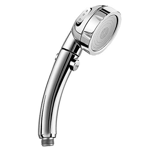 Handheld Shower Head, High Pressure 3-Spray Setting Showerhead Detachable Chrome Hand Shower with ON/OFF Pause Switch, Water Saving Mode for Bathroom Puppy Shower Accessories (Silver)