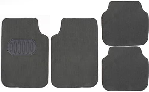 Luxury Driver 44075 4-Piece Set Premium 32-oz. Dark Gray Floor Mat with Heel Pad