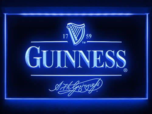 Guinness Signature Logo LED Sign Blue by WorldLEDHouse