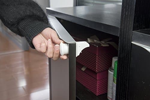 Special Price! Baby Locks Invisible Magnetic Child Lock Safety Locks for Babies and Toddlers. Keep Your Cabinets Closed. 4 Locks + 1 Key. Protect Your Child Now! FITS ALL CABINET TYPES