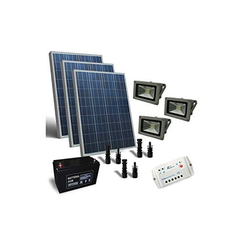 Solar Light Kit 300W 12V for Outside, Photovoltaic, Stand-Alone