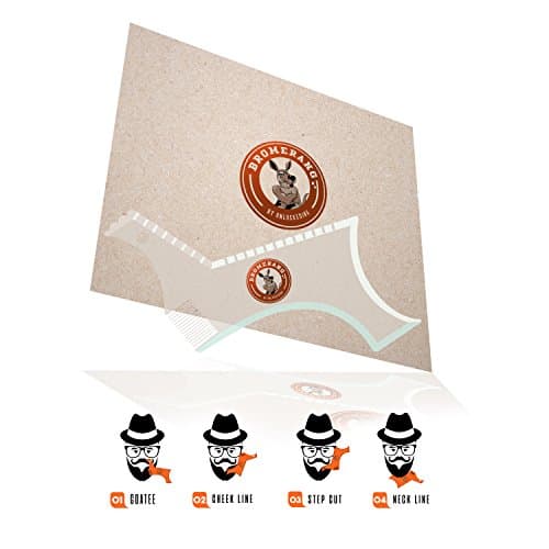 The Bromerang- The Original Men's Grooming Boomerang Shaped Beard Template Tool for Shaving -Watch The Bearded Man in You Come Back with The Bromerang!