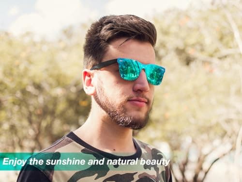 FEISEDY Trendy Rimless Mirrored One Piece Lens Sunglasses Reflective Sun Glasses B4114