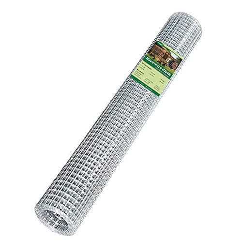 V Gard 1/2inch Square Mesh 3x25ft Welded Wire 23 Gauge Hot-Dipped Galvanized Hardware Cloth Fence for Chicken/Rabbit Coop Garden Fence Poultry Fence Tree Guards