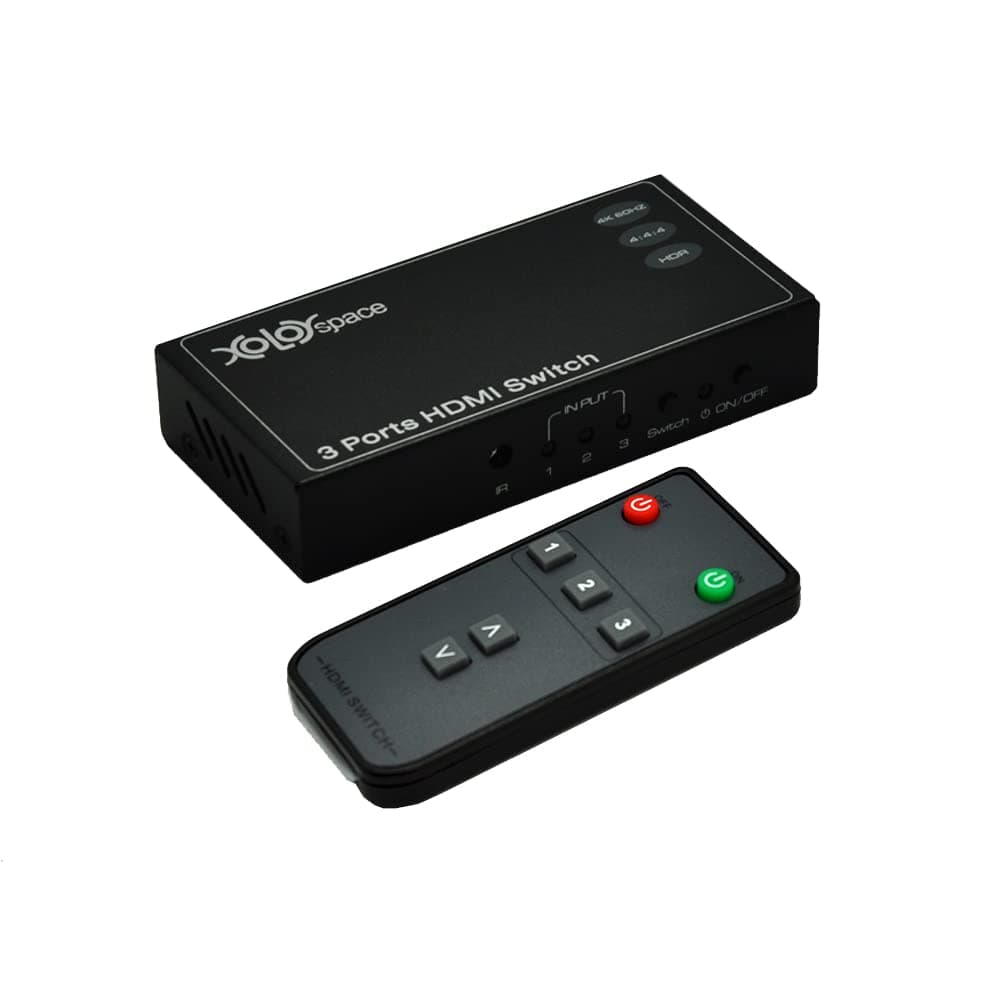 HDMI Switch Perfect Compatible with PS 4 PRO, Xbox One S Supports 4k 60HZ 4:4:4 8bit, Compliant with HDCP 2.2 (4K 3X1)