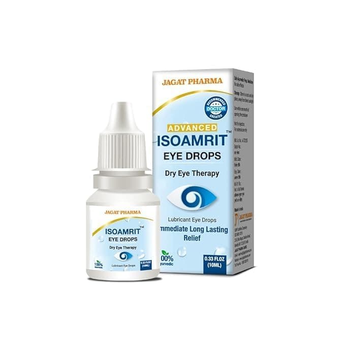 Advanced ISO Amrit Ayurvedic Eye Drops for Tired & Dry Eyes 10 Ml (Pack of 3)|100% Ayurvedic Formula for Digital Eye Strain|For Dryness, Redness, Itching, Daily Use | AYUSH Certified