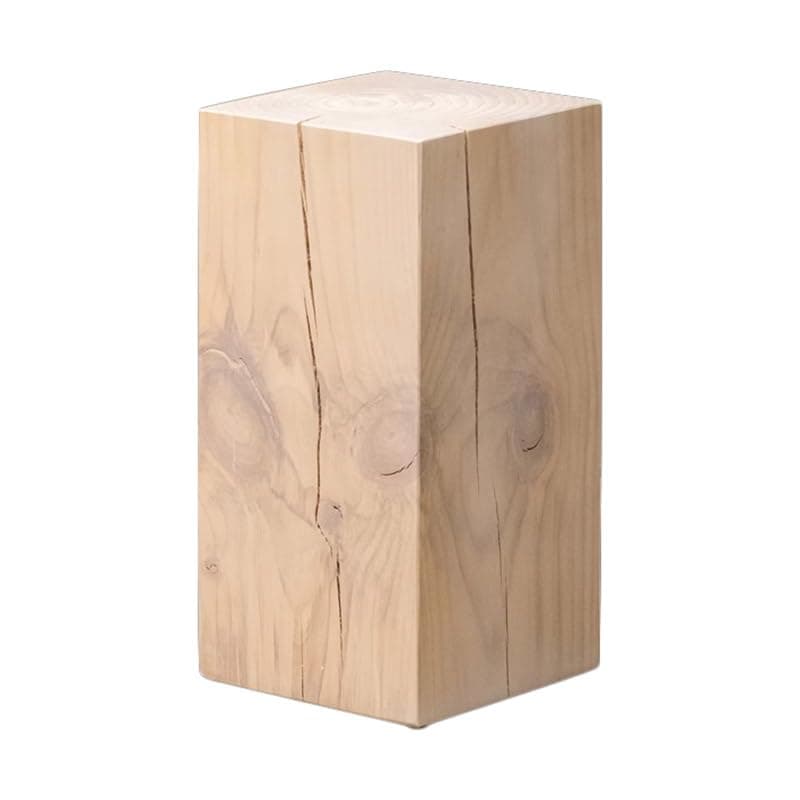 Wooden Cube Pedestal For Parties, Vintage Texture Sculpture Display Base, Floor-Standing Photography Props Columns, Strong Load-Bearing Plinth Stand(Brown-B,30x30x70cm)