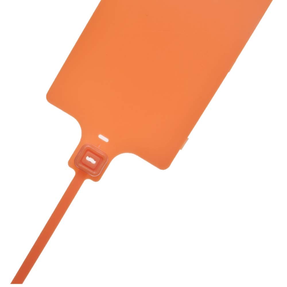 Plastic Seals Shipping Tags Logistics Use Big Sign Tie Large Label Tie, 255mm Total Length, Package of 100pcs (Orange)