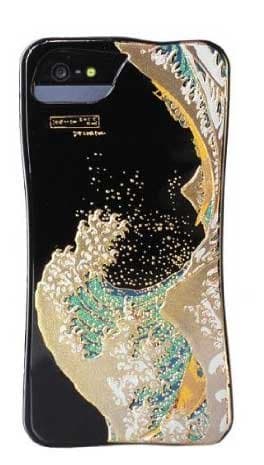 docomo au SoftBank iPhone5 iPhone5S corresponding lacquer Ya mountains painted Seinoo Kenji work high prime Makie iPhone case cover jacket (wave) (japan import)