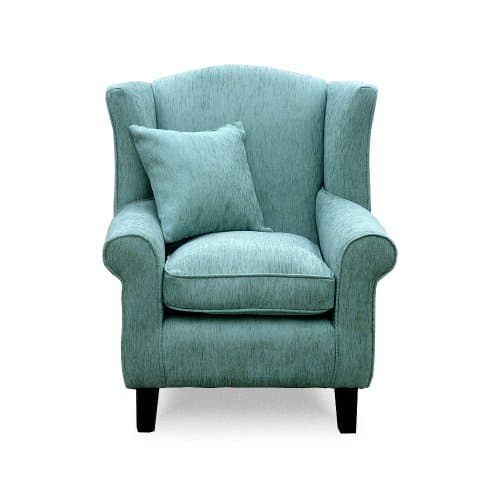 Lounge Wing Chair - Home Furniture - Wing Back Chairs - Duck Egg Blue - Home Life Direct