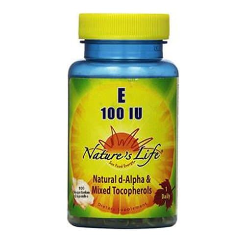 Nature's Life E, D-Alpha and Mixed Tocopherols Softgels, 100 IU, 100 Count