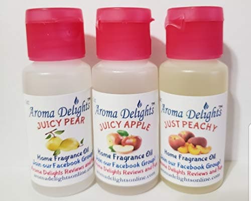 Aroma Delights Scented Oil 3-Pack - (3-1oz Bottles) - Juicy Pear - Juicy Apple - Just Peachy