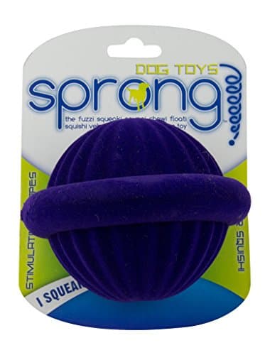 Sprong Dog Chew and Squeak Toys - Saturn Ball - Assorted Colors