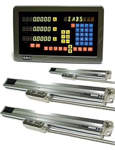 3 Axis DRO Digital Readout Lathe Pacakage Linear Glass Scale 0.0002" Fit on Bridgeport and Bench top Mill (10x54 Table)