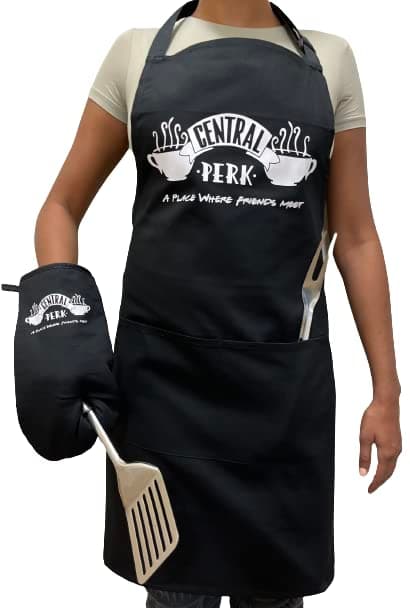 Central Perk Apron 2 Piece Gift Set - Friends TV Show Merchandise - Unisex - One Size Fits All