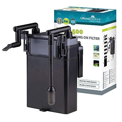 HOB-500 Aquarium External Fish Tank Water Filter for Coldwater, Tropical or Marine Aquariums, for Tanks Up to 250 Litres – Includes Filter Foams, hose and Spray Bar - Full Kit.