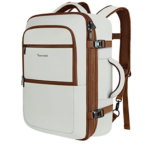 Travel Backpack, 40L Carry On Backpack for Men…, Beige, 40l backpack, Carry on Bag for Women
