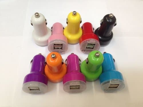 Sfusa Lot 10 Set Mini Color Colorful Bullet Dual USB 2 Port Car Charger Adaptor for iPhone 5 3gs 4 4s iPod Touch Samsung I9300 Note 1 2 3 Galaxy S3 S4 S5 Lg HTC Nokia BlackBerry