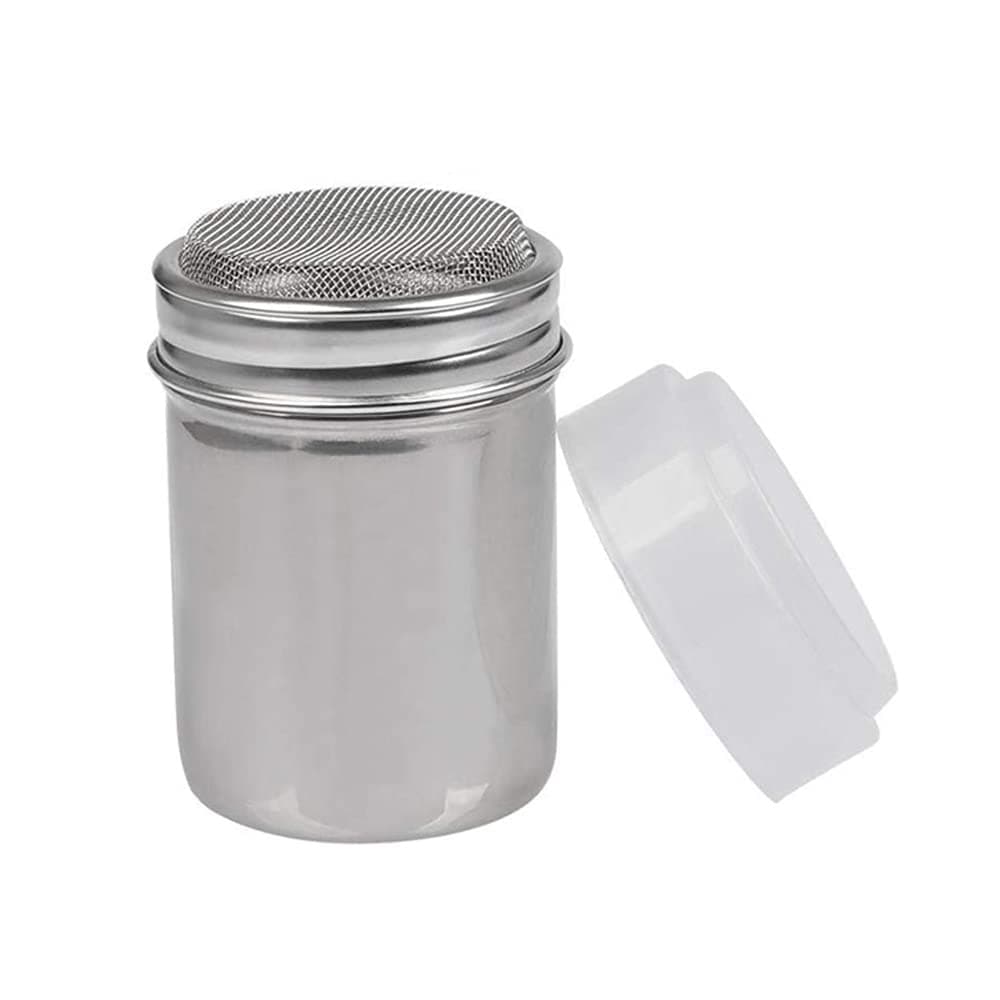 Chocolate Shaker Duster Stainless Steel Powder Shaker with Lid Icing Sugar Salt Cocoa Flour Coffee Sifter