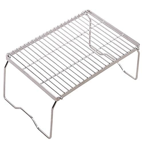 REDCAMP Folding Campfire Grill 304 Stainless Steel Grate, Heavy Duty Portable Camping Grill with Legs Carrying Bag, Large