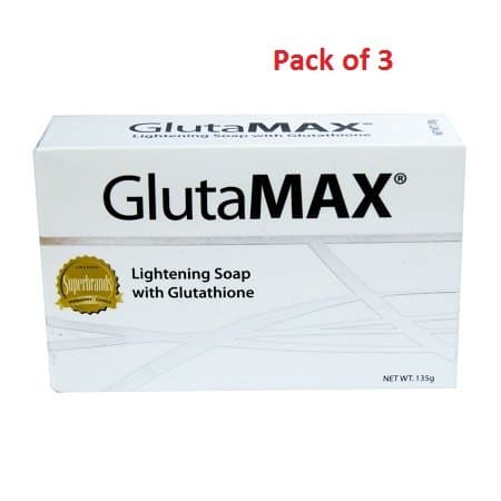 (Pack of 3) GlutaMAX Lightening Soap With Glutahione Great For All Skin Type 135 gm Bar
