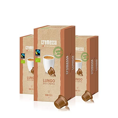 Cremesso Lungo Organic Crema, 16 Capsules, Pack of 3