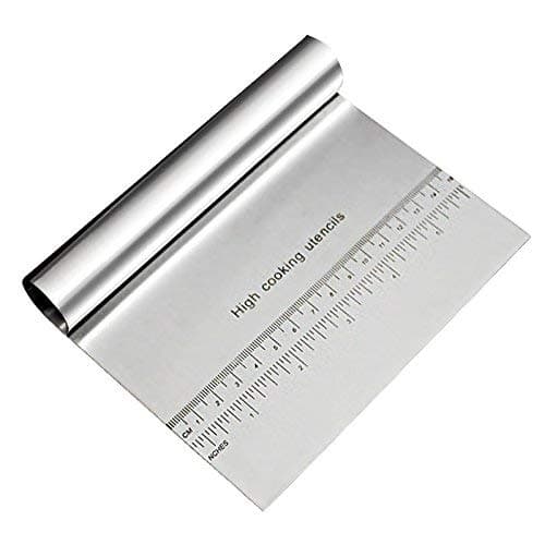 Stainless Steel Multipurpose Pastry Scraper used as a Pastry Cutter, Dough Knife, Pizza Dough Scraper, Bread Dough Cutter