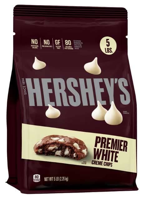 Hershey Baking Chips, Bulk, 5 Lbs. Great for Baking, Ice-Cream Toppings, Snack Mixes and More! (Premier White Crème Chips, 5 Lbs.)