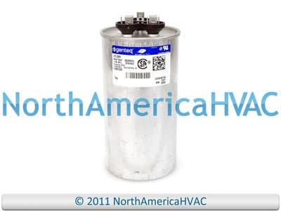 GE Genteq Capacitor Dual Run Round 60/10 uf MFD 370 Volt VAC 27L389 27L389BX