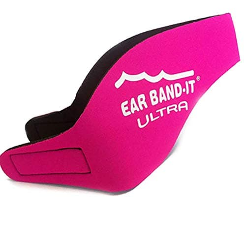 Ear Band-It ULTRA Neoprene Head Band for Swimming - Medium Size (Age 4 - 9 years) (Hot Pink, With Pink Putty Buddies)