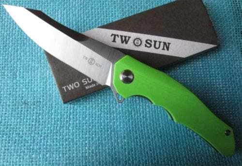 TwoSun New Knives Camping Green G-10 Ball Bearings Folding Knife Zenith TS26-G10