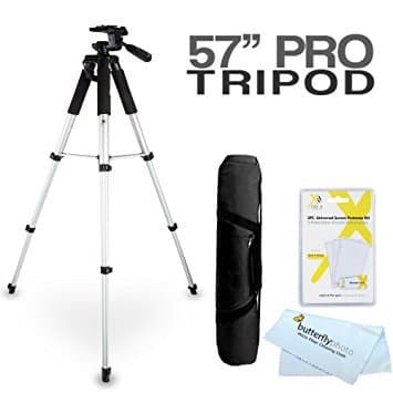 57" Tripod Kit For The Canon SX510 HS, SX520 HS, SX720 HS, S120, SX500 IS, SX280 HS, SX150 IS, SX400 IS, G12, G1 X, G1X, SX50 HS, G15, G16, SX60 HS, G3 X, G1X Mark II, G9 X, G5 X, G7 X, G7 X Mark II Digital Camera