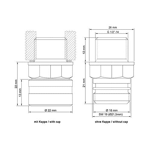 Stahlbus Oil Drain Valve Plug G 1/2 inch-14 = R 1/2 inch = 1/2 inch BSP Steel - CLEAN, EASY, NO TOOL Oil Change - Includes: Oil Drain Plug, Washer, Cap, Connector, Silicone Hose