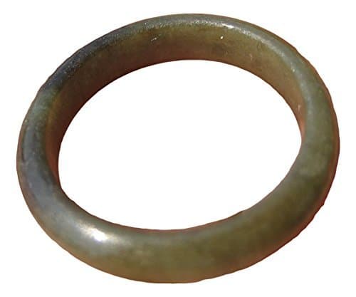 Natural Green Jade Ring Jewelry Stone Mineral Art Size O UK