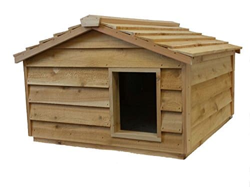 Extra Large Insulated Cedar Cat House - Small Dog House