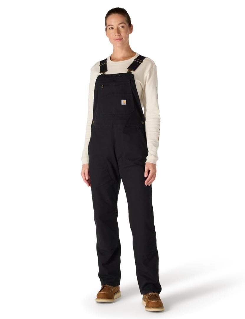Carhartt womens Rugged Flex Loose Fit Canvas Bib Overall Closeout