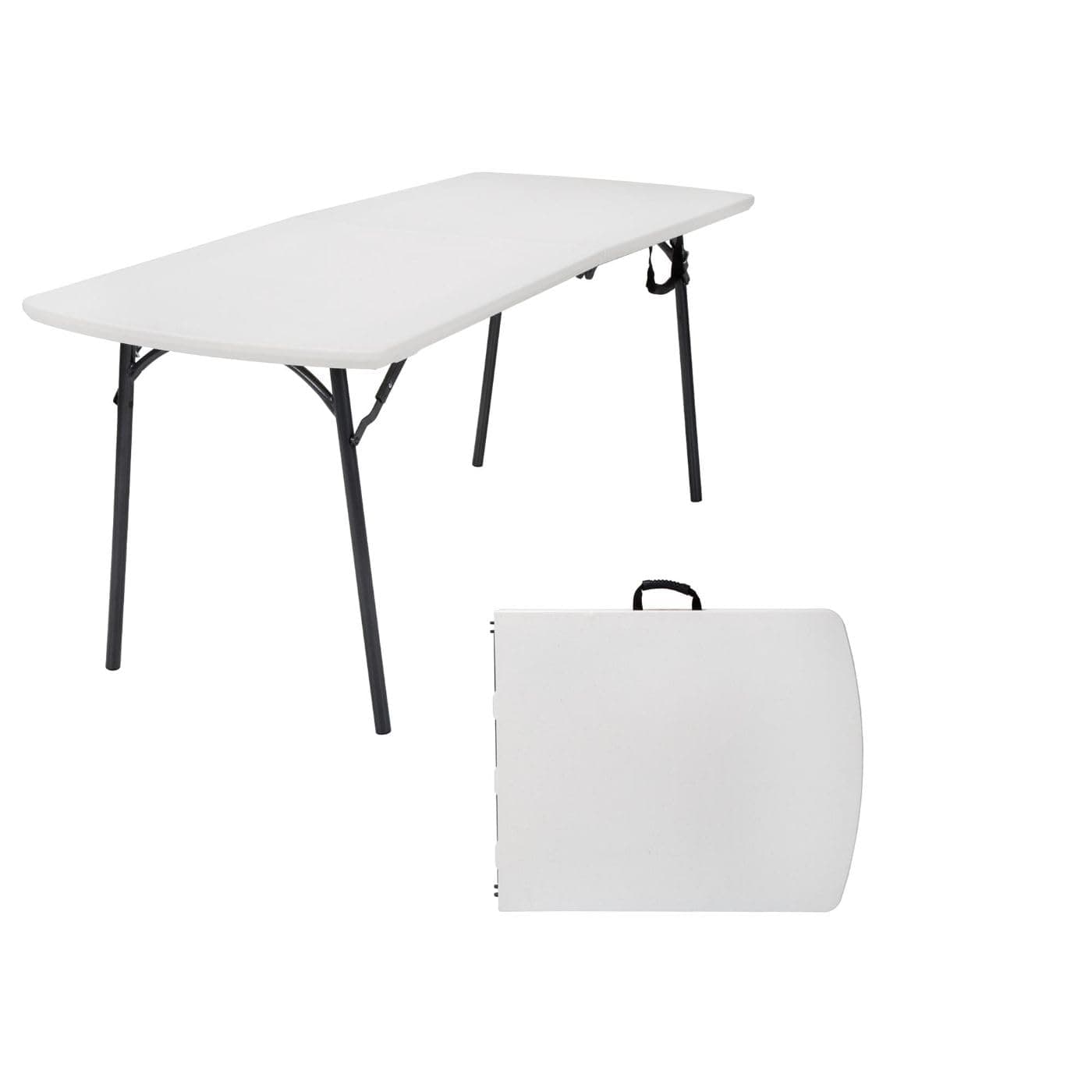 CoscoProducts Diamond Series 300 lb. Weight Capacity Folding Table, 6' X 30", White