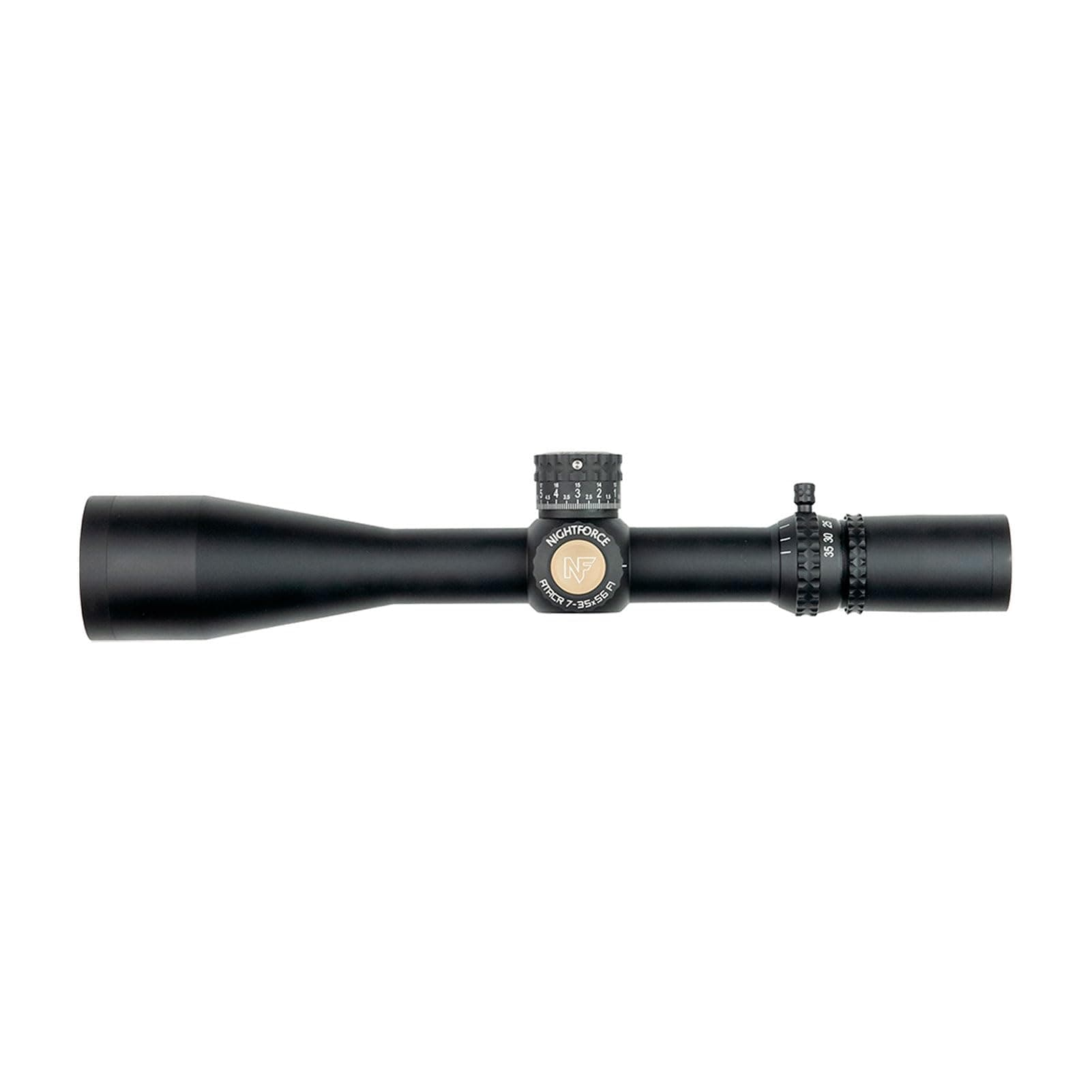 Nightforce ATACR 7-35x56mm F1 34mm Tube Durable Precise Illuminated Black Gun Scope - ZeroStop Parallax Adjustable First Focal Plane Hunting Scope