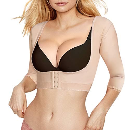 Women Upper Arm Shaper Body Compression Sleeves Post Surgical Slimmer Humpback Posture Corrector Tops Shapewear