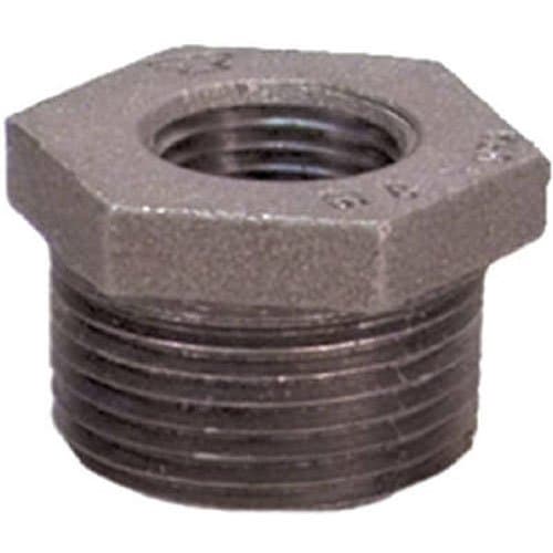 Anvil 8700128856, Steel Pipe Fitting, Hex Bushing, 3/8" NPT Male x 1/8" NPT Female, Black Finish