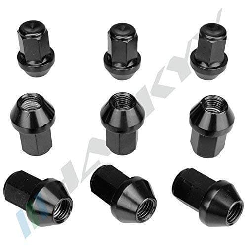 16 Black Wheel Nut Nut M12x1, 5x34 SW17 Taper Cone 60° Aluminum Steel Rims