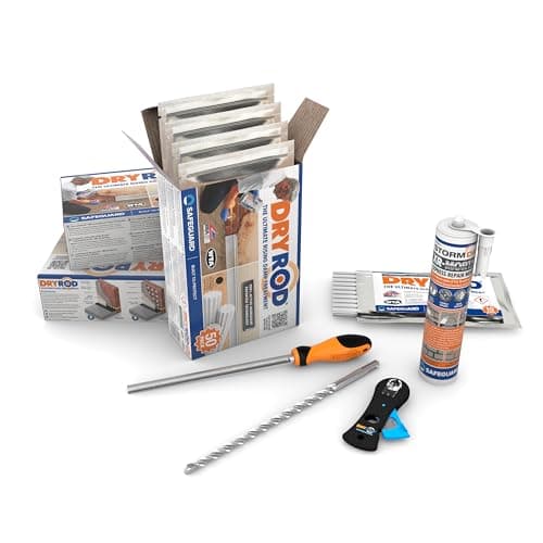 Damp Proofing Rods DPC Kit: Treats 59ft (9" Wall) - 20+ Years DIY Rising Damp Treatment
