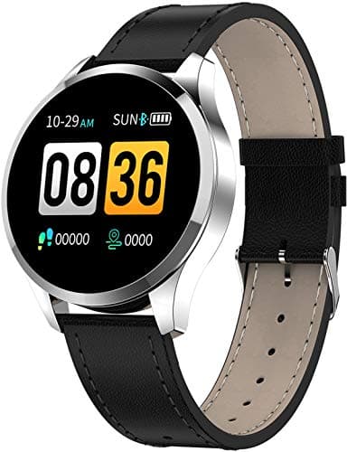 Smart Watch Fitness Tracker Color Screen Heart Rate Sleep Monitor Calorie Counter Pedometer Camera Stainless Steel