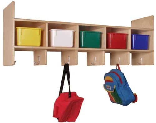 5-Section Wall Locker in Natural Finish (Without Trays)