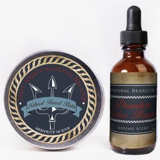 NEW Drunken Sailor Brand Beard Oil and Beard Balm Combo Pack (Serpent Scent)