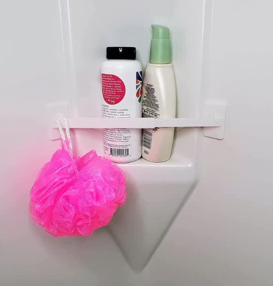 RV Accessory Adjustbale 8-18" Stainless Steel Swivel Hinge Camper Travel Trailer Bathroom Shower and Cabinet Storage Bar System RV Accessories Toiletry Storage