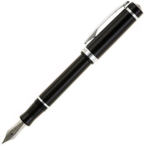 Nemosine Singularity Fountain Pen, 0.8mm Calligraphy German Nib, Velvet Black (NEM-SIN-02-8)