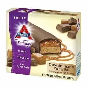 Atkins Endulge Treats, 5 pk, Chocolate Caramel Mousse 1.2 oz (34 g))- pack of 3